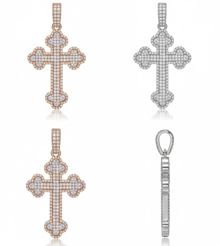 Lagacy Cross Pendant with 2mm tennis chain.