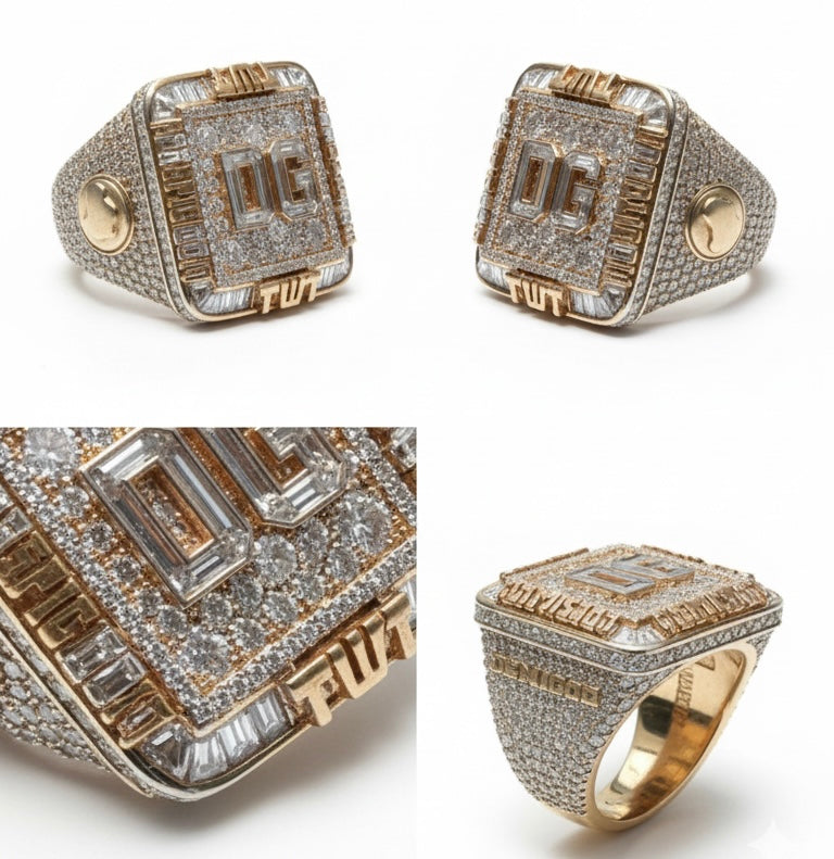 Halo Statement Ring (Custom made)