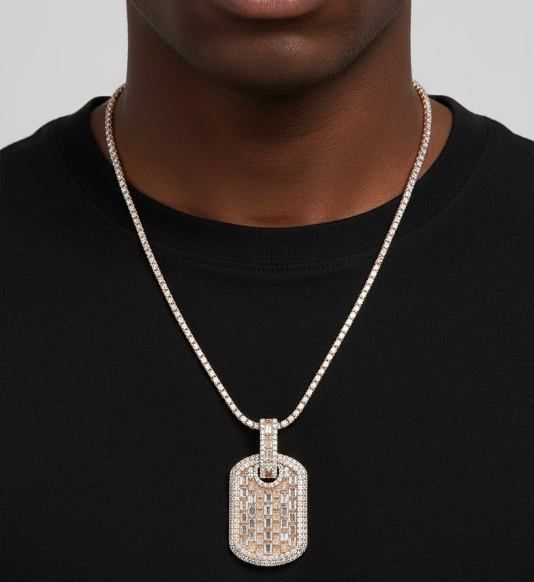 DTAG Pendant with 3mm tennis chain