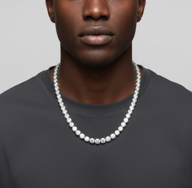 Tennis Cluster Necklace