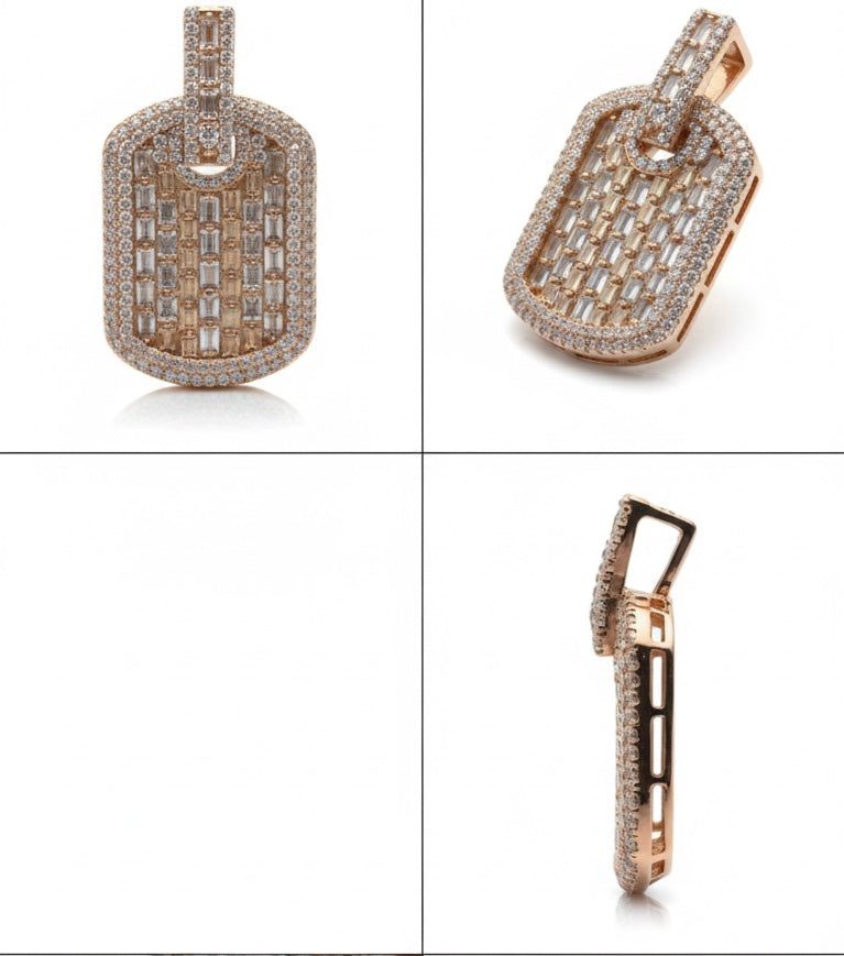 DTAG Pendant with 3mm tennis chain