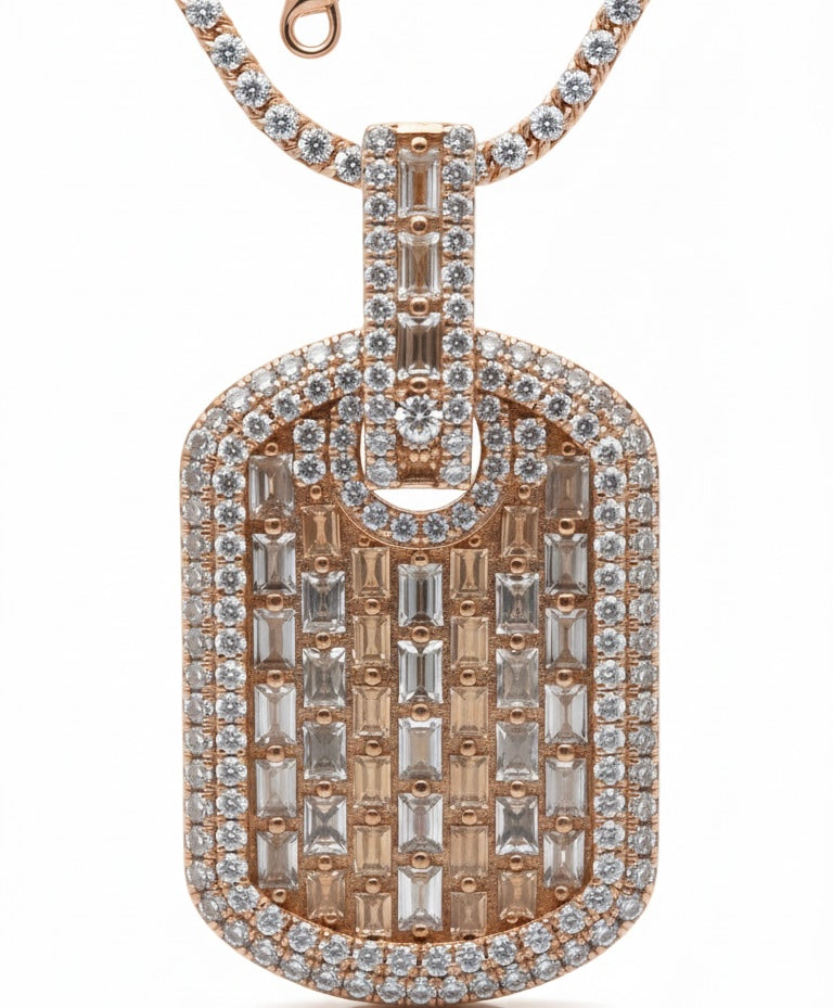 DTAG Pendant with 3mm tennis chain